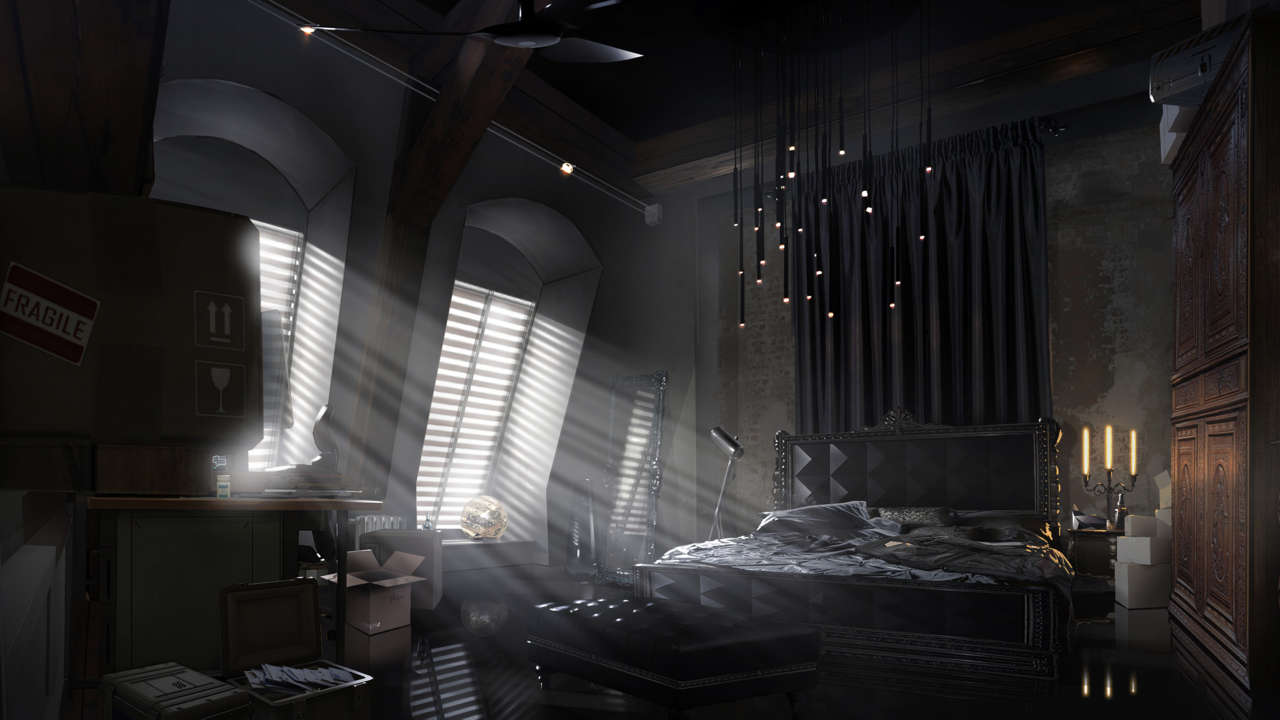 New Deus Ex: Mankind Divided Concept Art Shows Off Jensen’s "Darker" Apartment
